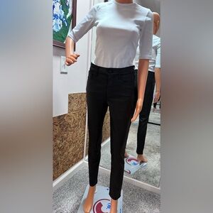 White House Black Market High Rise Coated Skinny Pants Size 4R